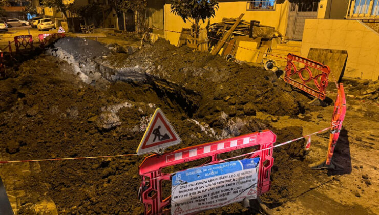 İstanbul’da yol çalışmasında göçük