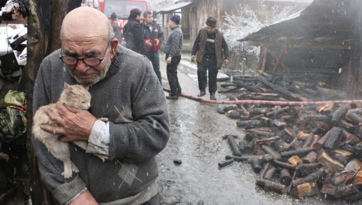 Kedisine sarılarak ağlayan “Ali Dede” yaşamını yitirdi