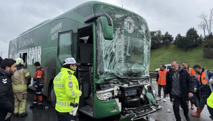Konyaspor otobüsü İstanbul’da kaza yaptı
