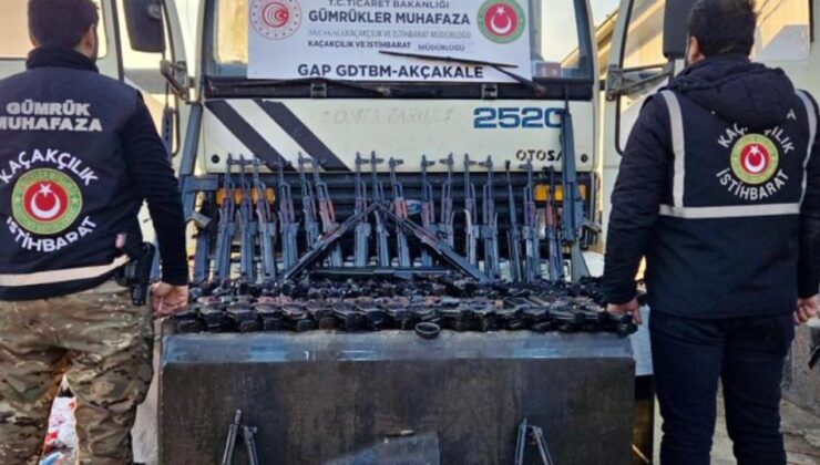 Suriye’den Türkiye’ye giren kamyonda 51 silah ile 41 şarjör ele geçirildi