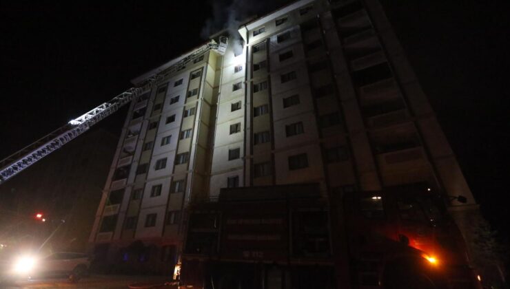 Hatay’da 8 katlı binada yangın: 13 kişi dumandan etkilendi