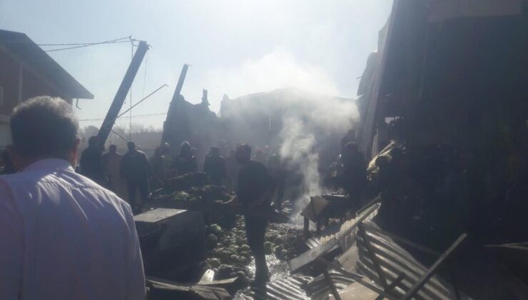 İran’da bir helikopter sebzemeyve haline düştü