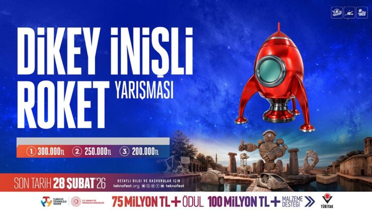 TEKNOFESTte Dikey İnişli Roket Yarışması heyecanı