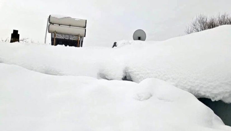 Van’da kırsal mahallede evler kara gömüldü