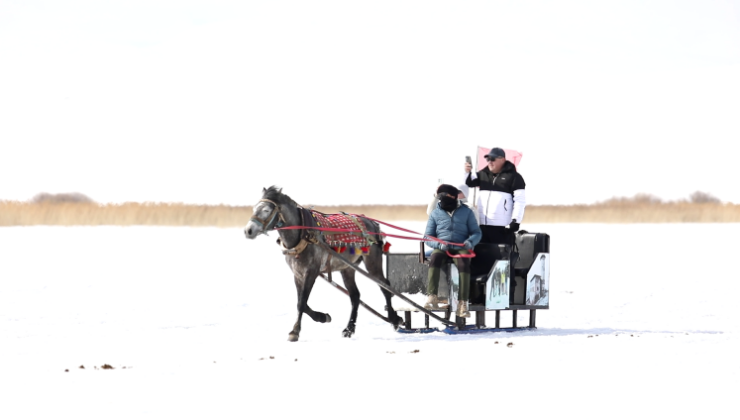 Çıldır Gölü üzerinde nostaljik yolculuk: Atlı Kızaklar