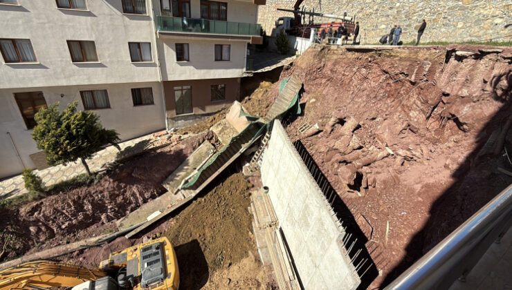 Kocaeli’de istinat duvarı çöktü