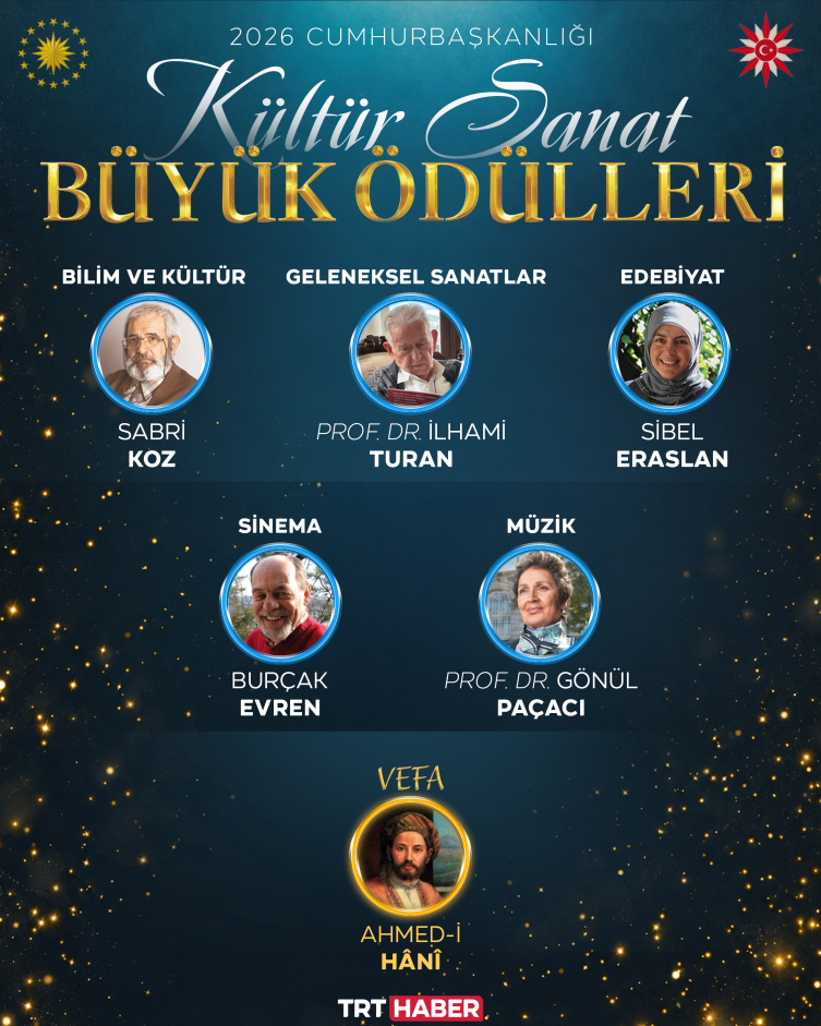 Cumhurbaşkanlığı Kültür ve Sanat Büyük Ödülleri’nin sahipleri belli oldu
